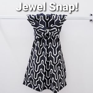 💟🤍#9015-B New! B&W Geometric Hang'N'Snap HAND Towel